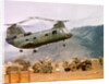 CH-46 Helicopter Picking up Supplies by Anonymous