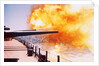 Battleship Firing Guns by Anonymous