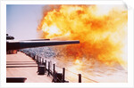 Battleship Firing Guns by Anonymous