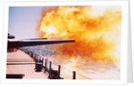 Battleship Firing Guns by Anonymous