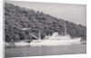 View of Large Yacht Near Shore by Anonymous