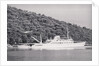 View of Large Yacht Near Shore by Anonymous