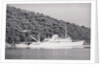 View of Large Yacht Near Shore by Anonymous