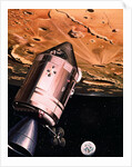 Illustration Showing Apollo 8 in Orbit by Anonymous