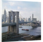 Brooklyn Bridge with Lower Manhattan Skyline by Anonymous