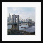 Brooklyn Bridge with Lower Manhattan Skyline by Anonymous