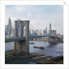 Brooklyn Bridge with Lower Manhattan Skyline by Anonymous