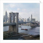 Brooklyn Bridge with Lower Manhattan Skyline by Anonymous