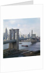 Brooklyn Bridge with Lower Manhattan Skyline by Anonymous