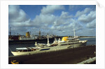 View of Large Yacht Offshore by Anonymous