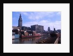 Factory Buildings Alongside Dock Area by Corbis