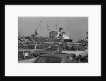 View of Toyotas Being Unloaded at Terminal by Anonymous
