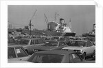 View of Toyotas Being Unloaded at Terminal by Anonymous