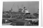 View of Toyotas Being Unloaded at Terminal by Anonymous