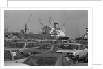 View of Toyotas Being Unloaded at Terminal by Anonymous