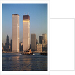 Twin Towers During Construction by Anonymous
