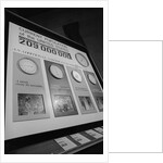 Board with Clocks Displaying US Population Count in 1972 by Anonymous