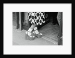 Woman Wearing High Platform Shoes by Anonymous
