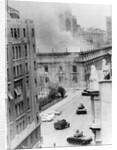 War Area with Burning Building in Chile by Anonymous