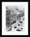War Area with Burning Building in Chile by Anonymous