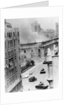 War Area with Burning Building in Chile by Anonymous