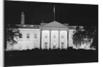 View of a Dimmed White House Building by Anonymous