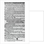 Coffee Advertisement of 1660. by Anonymous