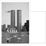 Twin Towers and Spanish Schooner by Anonymous