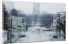 Street with Nuclear Cooling Towers in Background by Anonymous