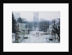 Street with Nuclear Cooling Towers in Background by Anonymous