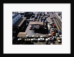 Aerial View of Cars Lining Up for Rationed Gas by Anonymous