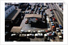Aerial View of Cars Lining Up for Rationed Gas by Anonymous