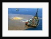 Manned Rig in Oil Spilled Waters by Anonymous