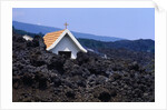 Lava Flow Burying Chapel by Anonymous