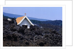 Lava Flow Burying Chapel by Anonymous