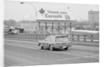 Large Sign from America to Canada Alongside Highway by Anonymous
