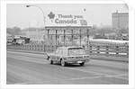 Large Sign from America to Canada Alongside Highway by Anonymous