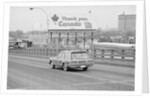 Large Sign from America to Canada Alongside Highway by Anonymous