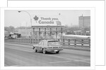 Large Sign from America to Canada Alongside Highway by Anonymous