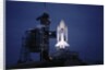 Illuminated Columbia on Launch Pad by Anonymous