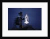 Illuminated Columbia on Launch Pad by Anonymous