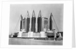 Suspension Bridge Building by Anonymous
