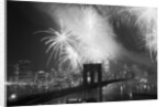 Fireworks over the Brooklyn Bridge by Anonymous