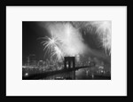 Fireworks over the Brooklyn Bridge by Anonymous
