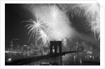 Fireworks over the Brooklyn Bridge by Anonymous