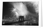 Fireworks over the Brooklyn Bridge by Anonymous