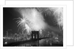 Fireworks over the Brooklyn Bridge by Anonymous