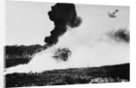 Smoke Surrounding English Tank During Warfare by Anonymous