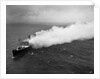Aerial View of a Burning Ship by Anonymous
