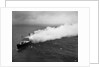Aerial View of a Burning Ship by Anonymous